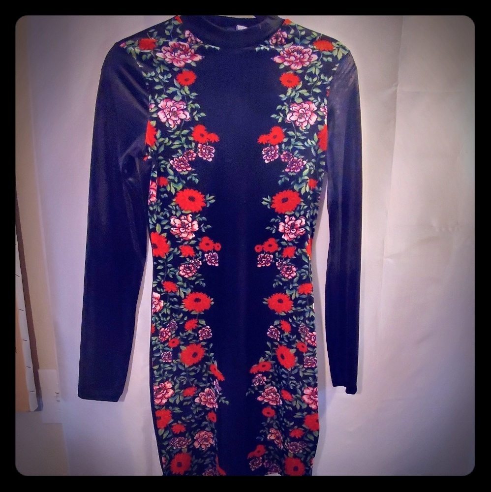 SOLD! NWOT Velvet Long Sleeve Mini Dress
